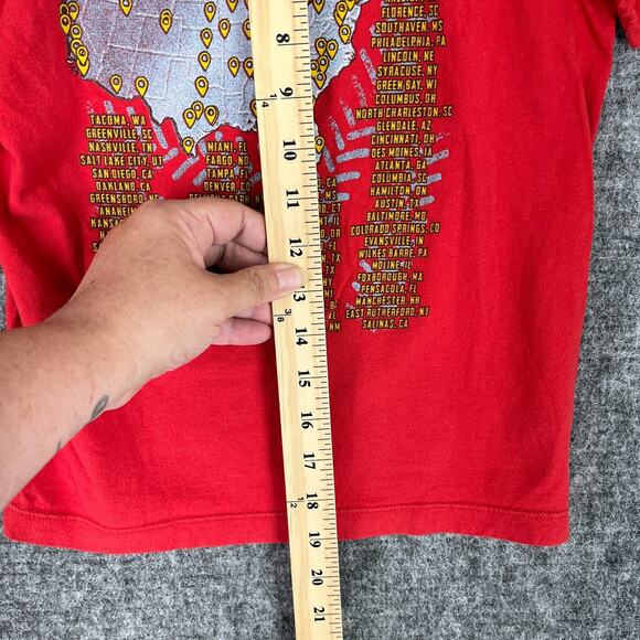 Monster Jam Shirt Boys S Red 2023 North‎ America Tour Trucks Grave Digger 4x4 - Picture 5 of 6